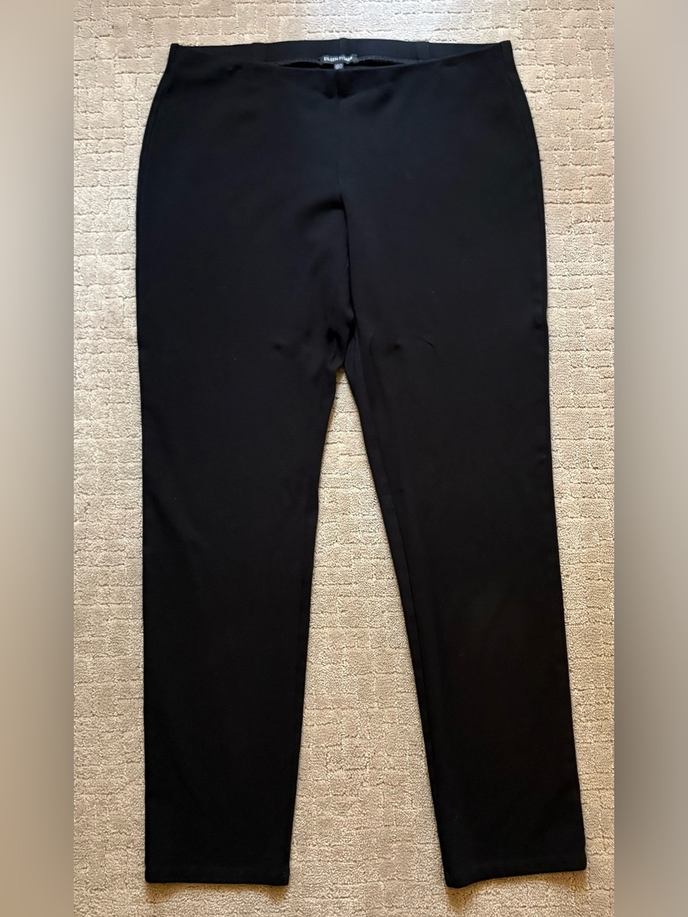 Eileen Fisher Washable Stretch Crepe Slim Leg Ankle Pants - Picture 2 of 5